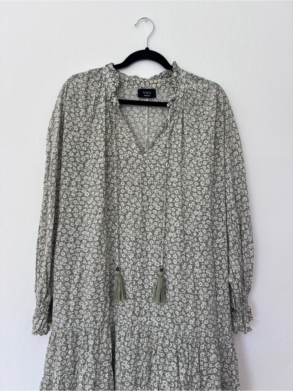 Vici Boho Floral Ruffle Tiered Dress - Picture 2 of 9